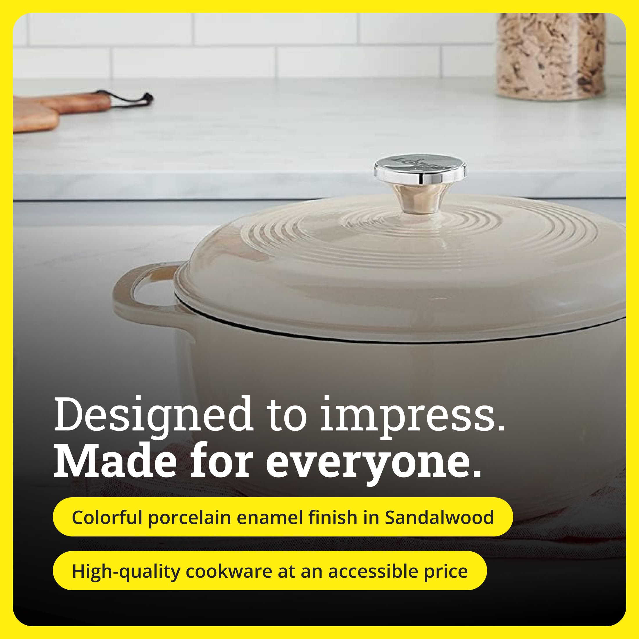 Amazon.com: Lodge Essential Enamel Cast Iron Dutch Oven with Lid