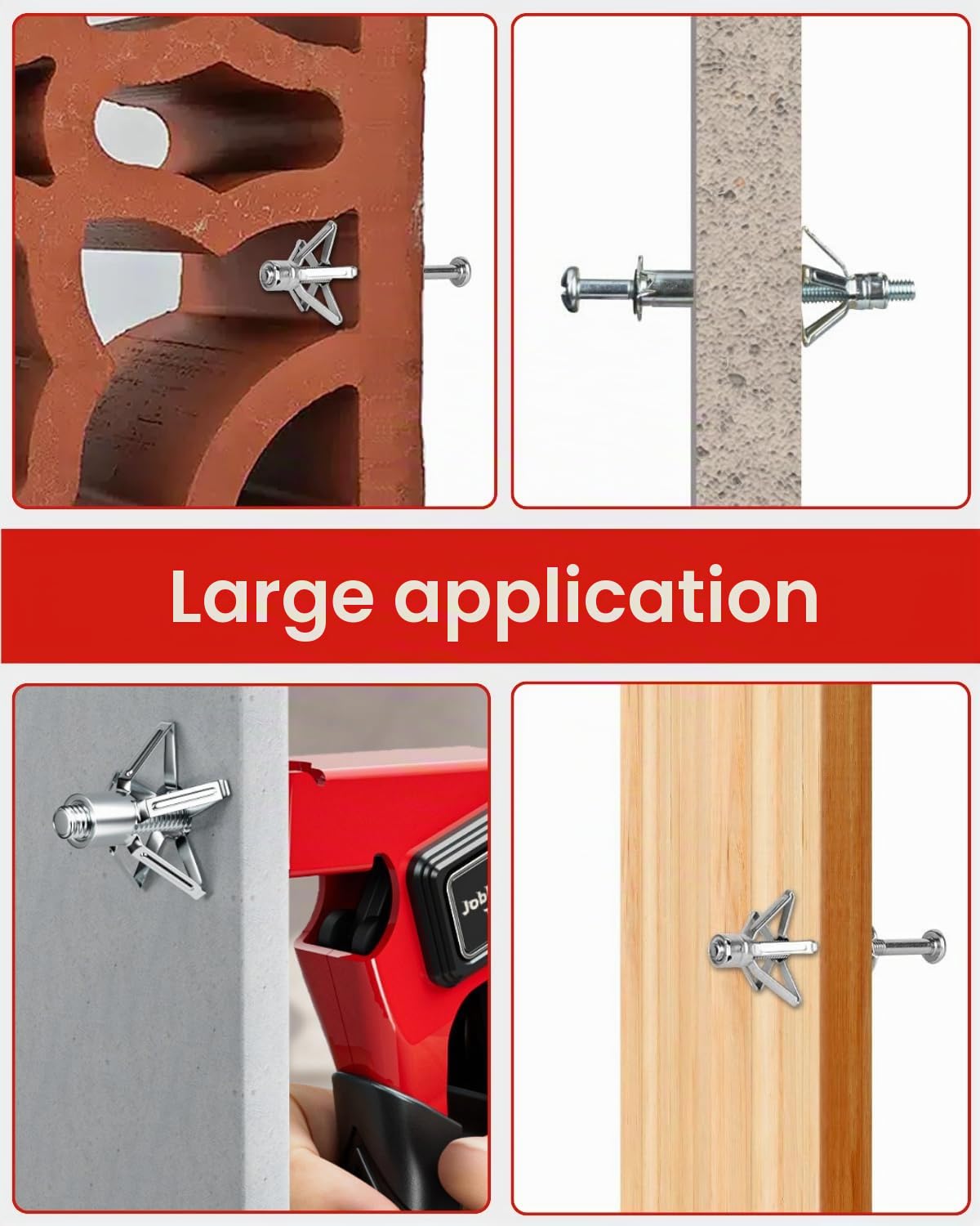 Kit 34 Chevilles Molly Métalliques pour Placo (5–28mm) et Mur Creux, Charge Lourde 25kg, Pince Molly Professionnelle Compatible M3/M4/M5/M6/M8 – Fixation pour, Étagère, Tringle à Rideau, Cadre Photo