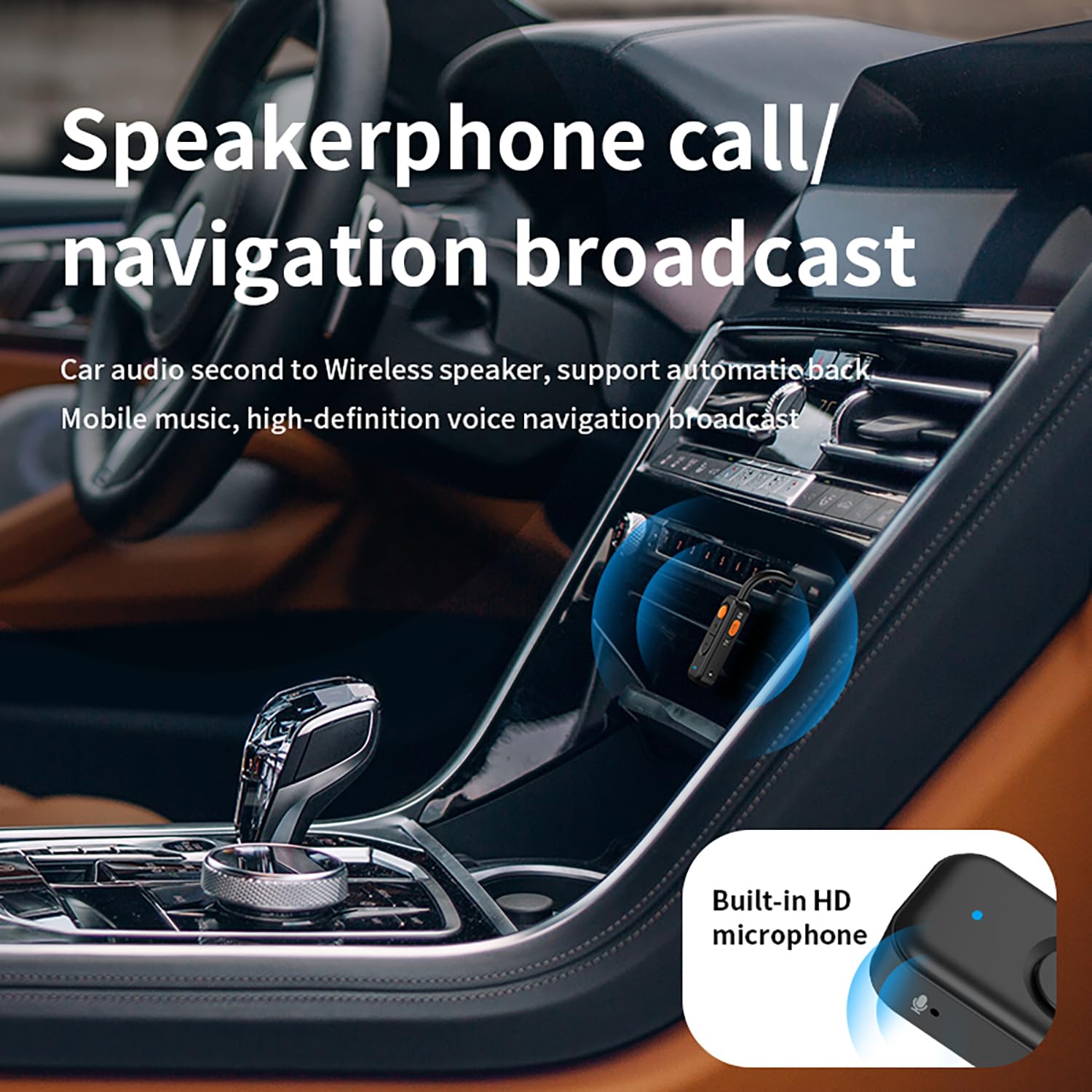 Bluetooth Adattatore Auto e Trasmettitore TV BT5.4 Aux 3,5 mm Ricevitore Libero Mani