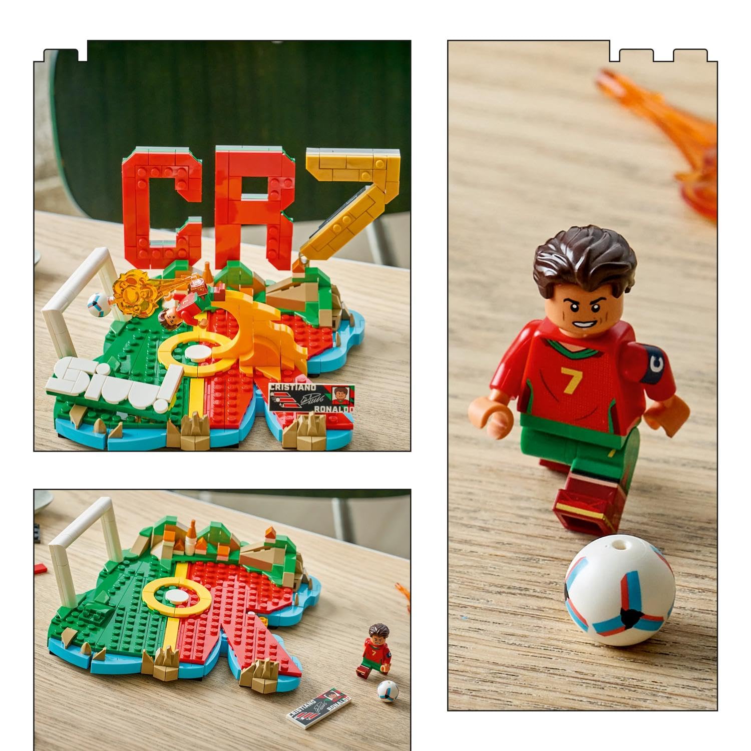 LEGO Editions Cristiano Ronaldo - Fußball-Highlights Spielzeug - 3D Modellbau mit Minifigur zum Sammeln - Kinderzimmer Deko - Geschenk für Jungen, Mädchen ab 10 Jahren und erwachsene Sportfans - 43012