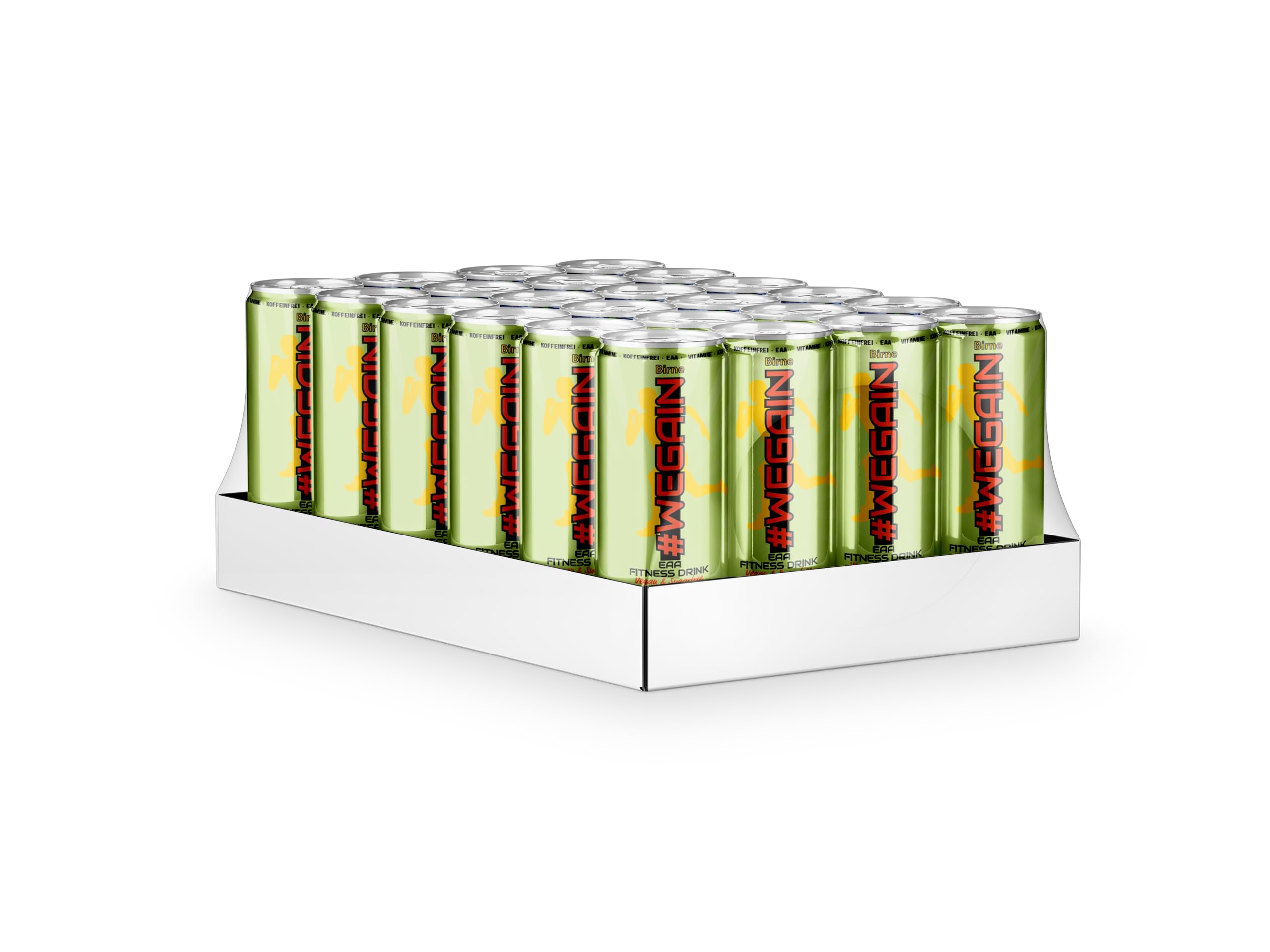 #WEGAIN Birne EAA-Drink, 24 Dosen x 330 ml inkl. Pfand, ohne Zucker, vegan, koffeinfrei für Muskelaufbau und Regeneration
