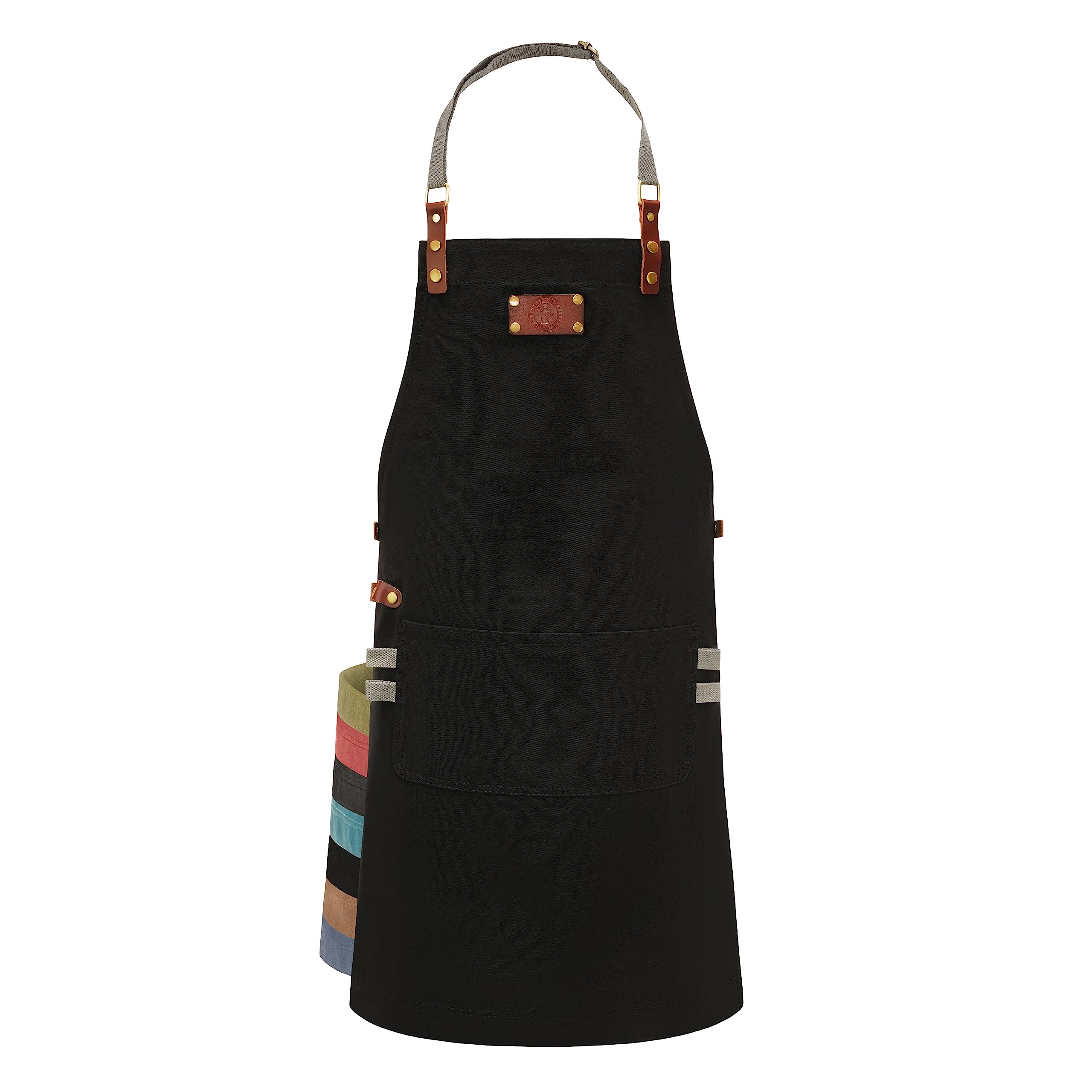 Ess-Nische® Kochschürze Grillschürze für Männer und Frauen - Küchenschürze für Herren - Ideal als Geschenk für Männer, Oma oder Opa - Denim Schürze Damen extra lang - viele Farben