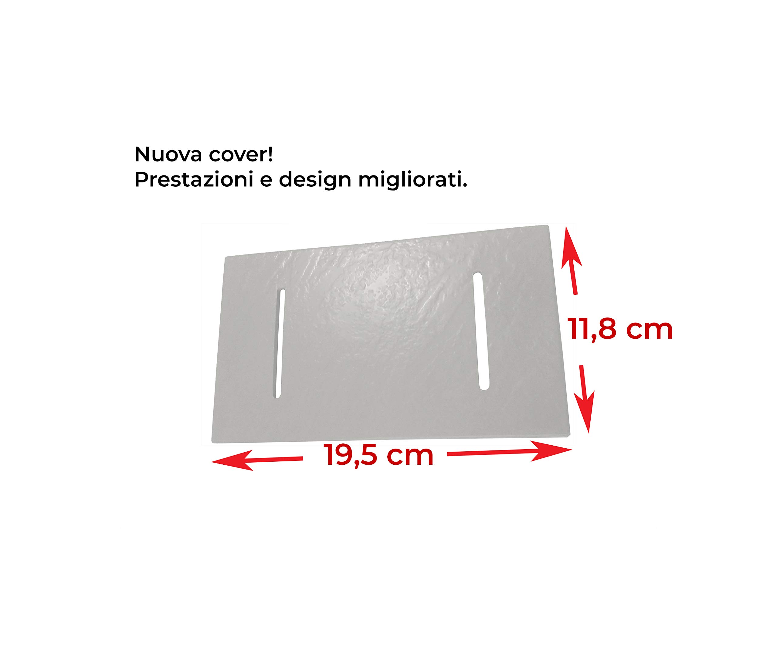 Plato de ducha efecto piedra con valvula incluida H. 2.6 cm - 70 x 90 Blanco