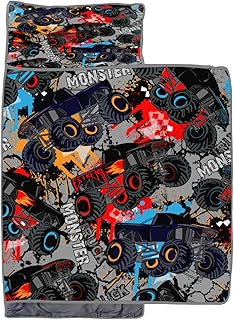Truck Toddler Nap Mat Lightweight Kids Sleeping Bag Blanket Great for Boys or Girls Napping at Daycare, Preschool, Kindergarten
