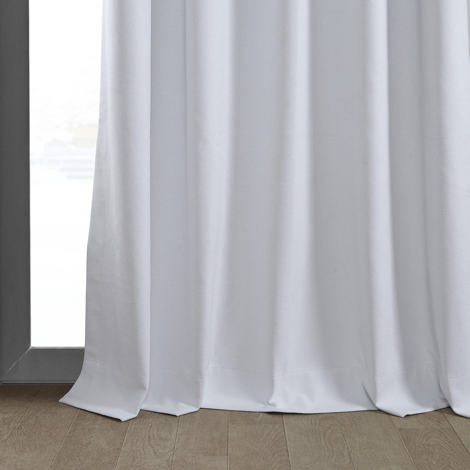 HPD Half Price Drapes Tende oscuranti vintage per camera da letto, 274 cm di lunghezza, termiche, in tessuto di lino, con blocco della luce, 1 pannello, 127 x 274 cm, bianco
