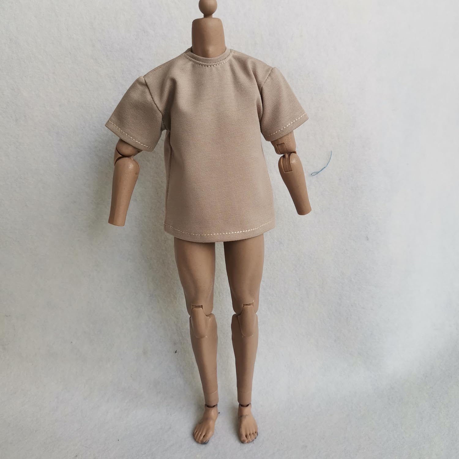 1/6 Custom Scale 2X T-Shirt Clothes for 12" Male Action Figure Doll Clothes Toy (Brown+Green)
