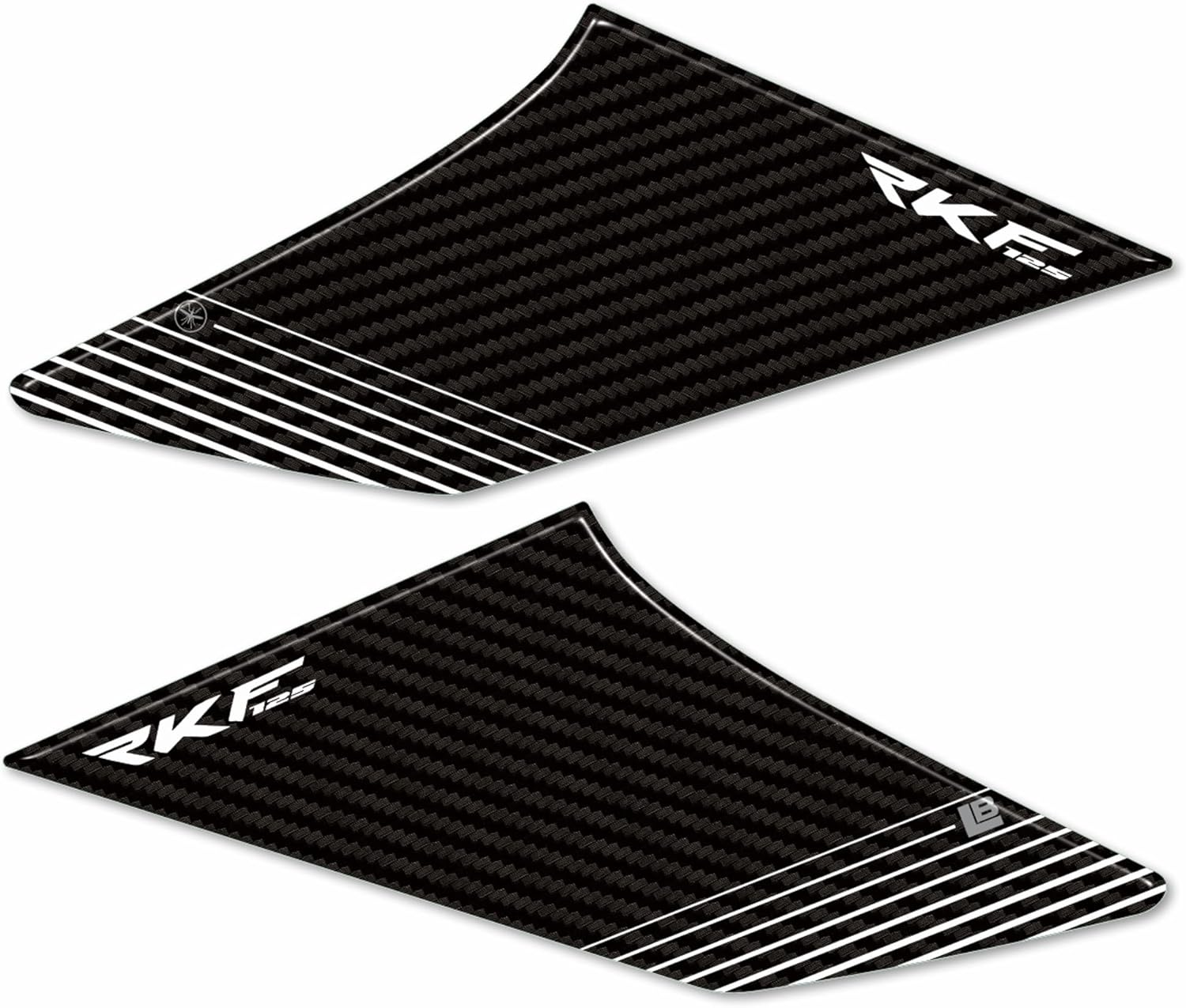 labelbike - 3D Sticker Motorcycle Fuel Tank Pad Protection and Decoration in Resin Compatible with Keeway RKF 125 2018-2025 Carbon Color