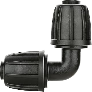 1/2 inch Drip Irrigation Fittings, Lock Barbed Elbow Connectors fit Most Rain Bird,Orbit,Dig,Toro 1/2" Drip Irrigation Tubing - Pack of 10