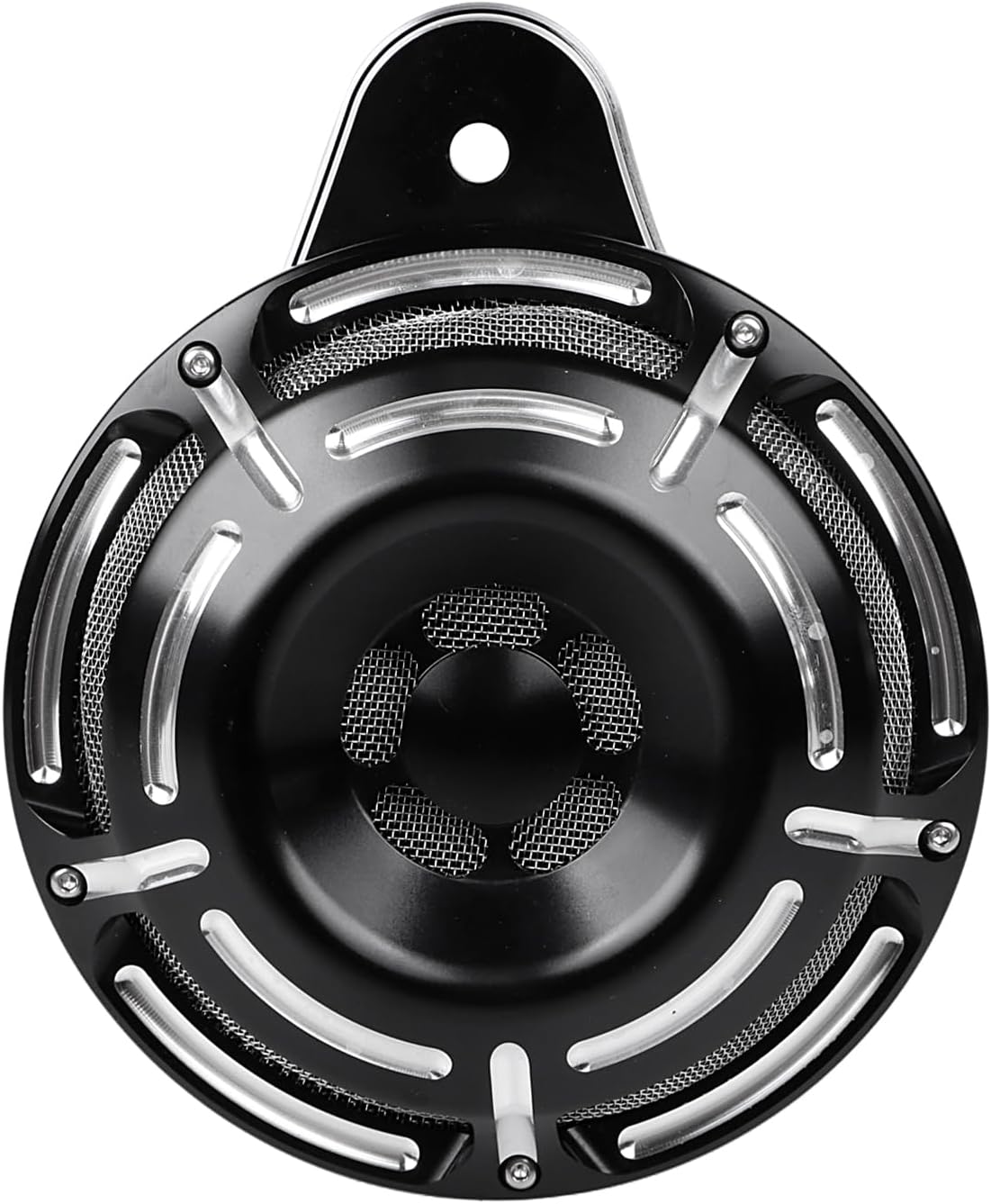 Slot Ttrack Horn Speaker Cover For Harley Big Twin(Electra Glide Road Glide Road King Street Glide...)1991-2023 Iron 883 Sportster 1200/883 2007-2023,Chrome,CNC Aluminum