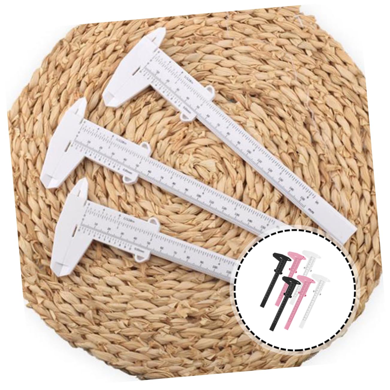 Vaguelly 6pcs Eyebrow Ruler Measuring Calipers for Shaping Portable Brow Caliper Kit