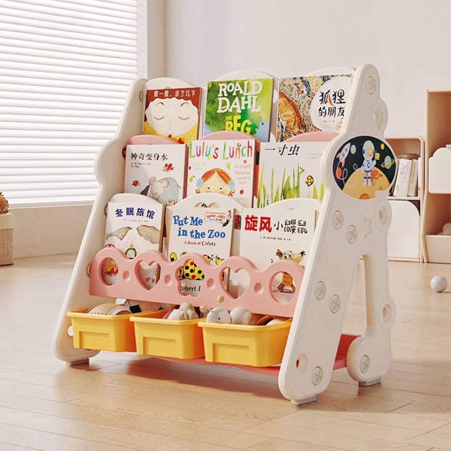 Amazon.co.jp: Bxzzuisお絵描きボード 絵本ラック おもちゃ収納