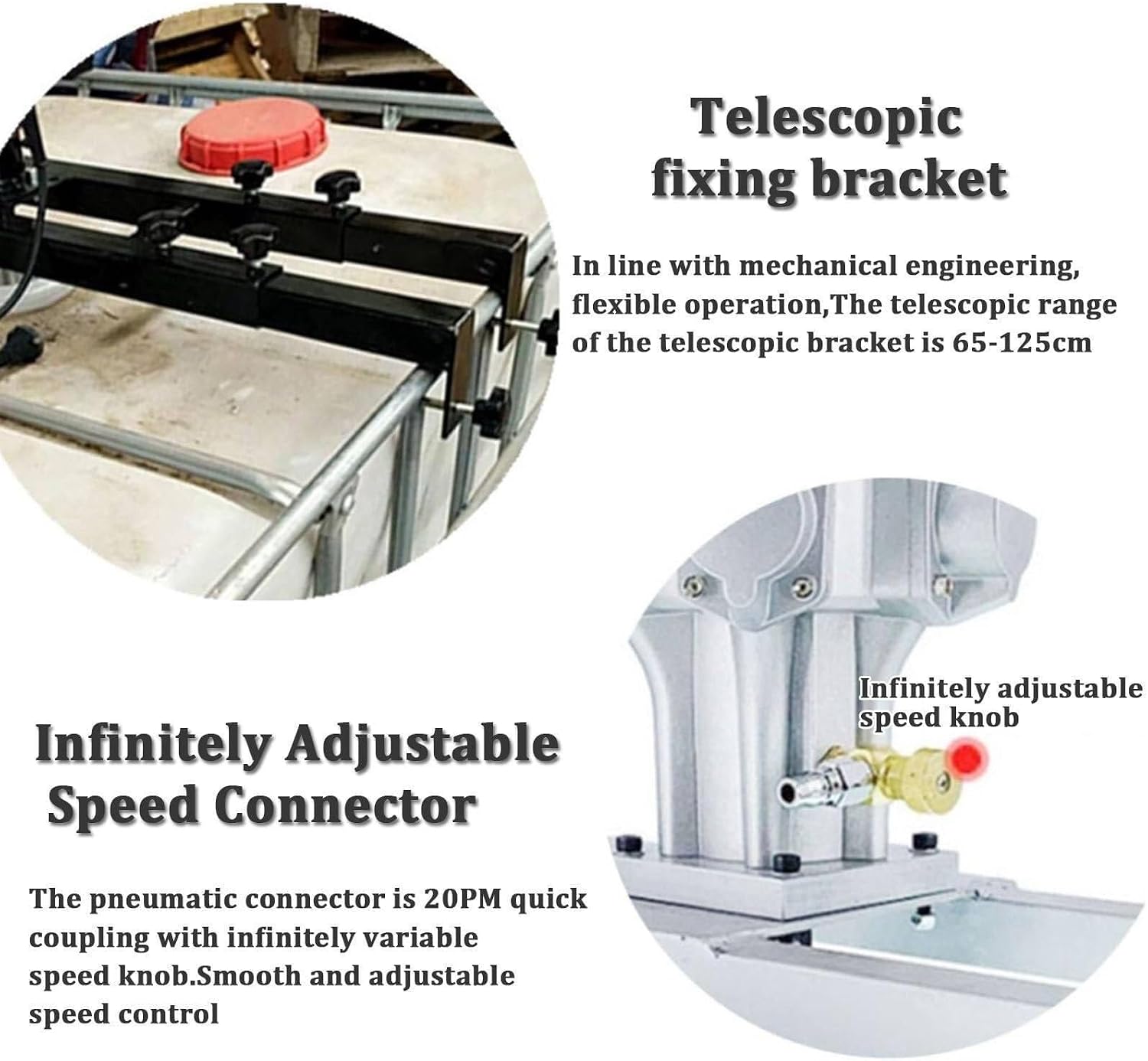 IBC Air Agitator, Pneumatic 1 Ton Tank Mixer Machine, Paint Stirring Machine Bracket Air Agitator Paint Mix Tool,Commercial 1 Ton Paint Stirring Machine,C(Size:C)