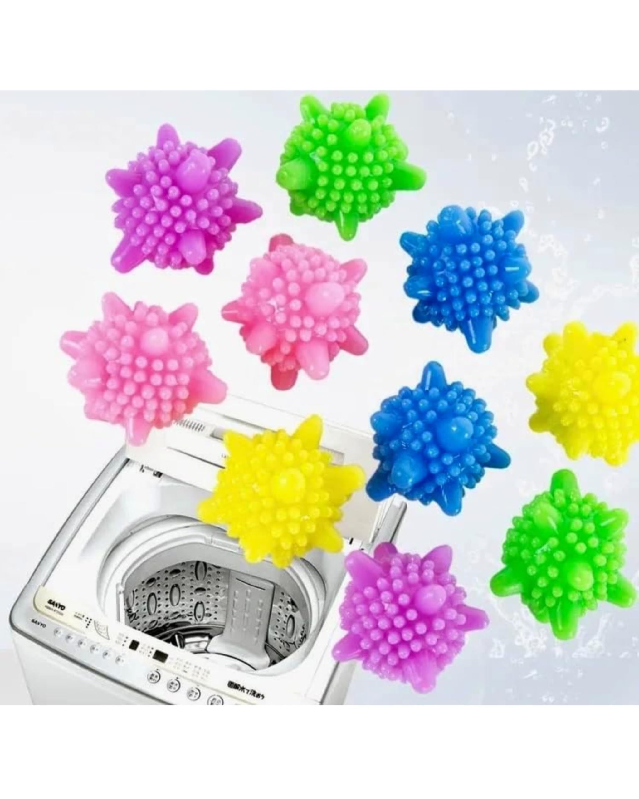 10 Pcs Eco-Friendly Washing Machine Laundry Balls - Reusable, Hypoallergenic, and Chemical-Free - Best for Clean and Soft Clothes. 3