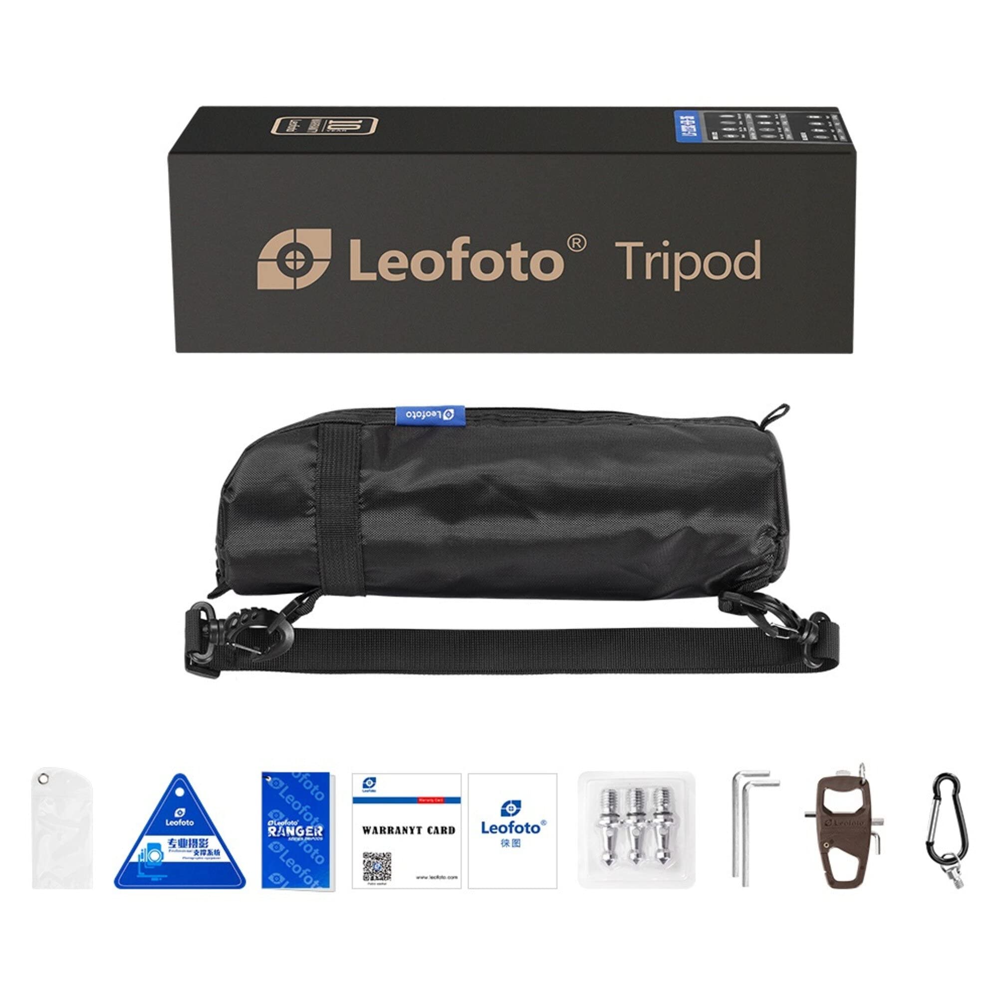 Leofoto Ranger - Statyw węglowy z głowicą kulową - lekki - nogi regulowane pod 3 kątami - idealny do fotografii makro - LS-253CM+LH-30