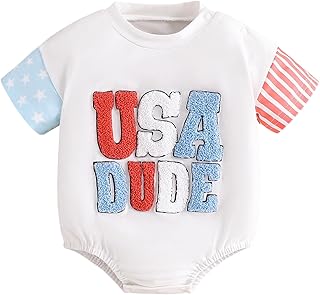 Pelele para bebé azul oscuro, niño y niña, manga corta, día de la independencia, 4 de julio, suéter para recién nacidos, conjunto neutro