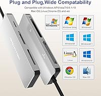Vista 6 de CFast - Lector de tarjetas, USB-A 3.0 de 5 Gbps, lector de tarjetas múltiples para tarjetas CFast 2.0, XD, SD, TF, CF - Compatible con Lexar