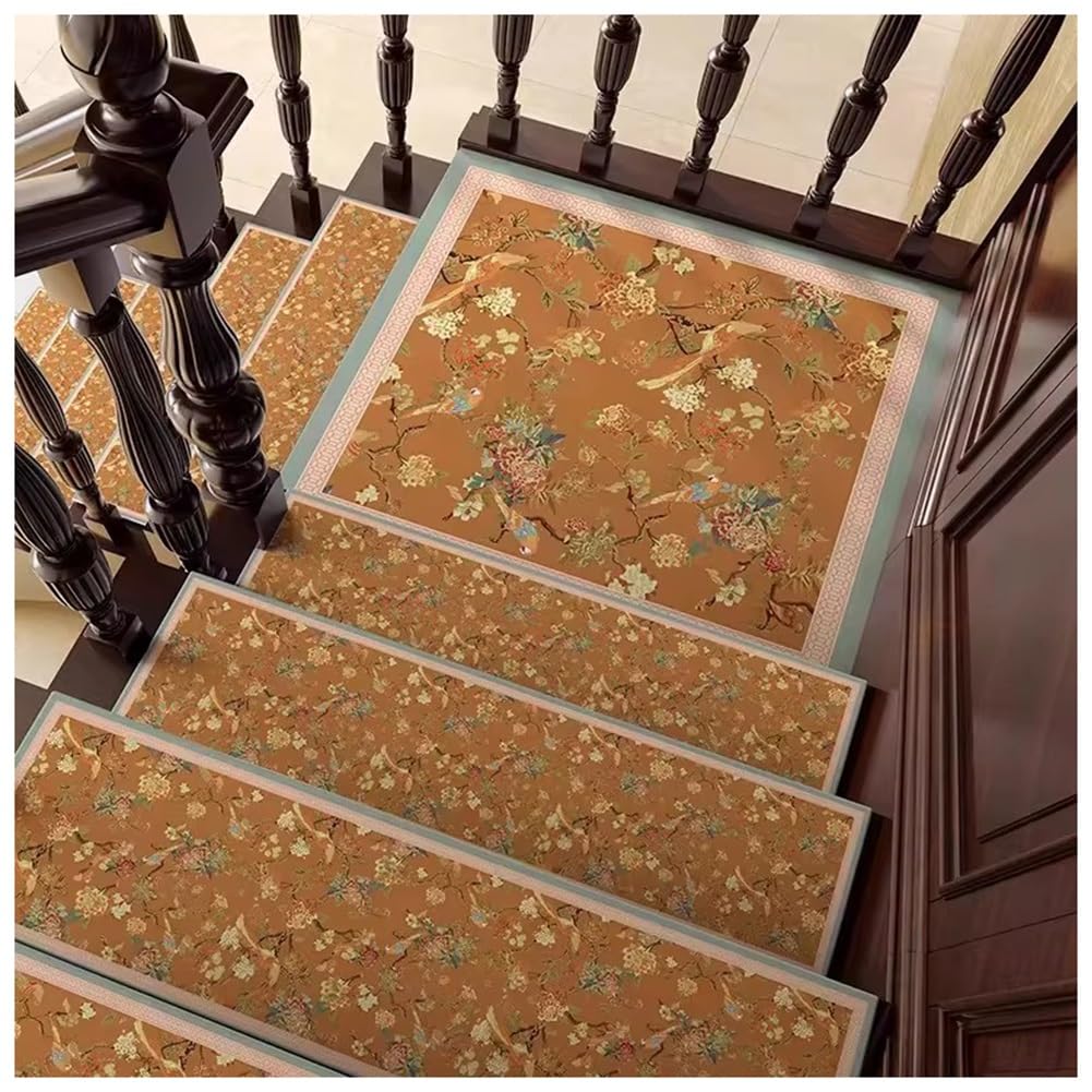 Set di 5 gradini antiscivolo per interni, con superficie in moquette, per scale in legno, ideali per case con bambini, anziani e animali domestici