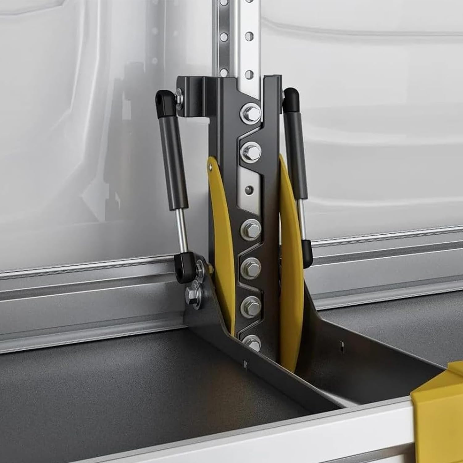 64-inch high × 36-inch Wide Truck Equipment Folding Van Shelving Unit, 2-Tier Storage Rack