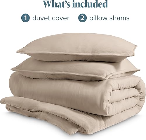 Miniatura 7 de Bare Home - Juego arenado de funda de edredón para cama matrimonial, colección 1800 Premium - Funda fresca de edredón y fundas de edredón