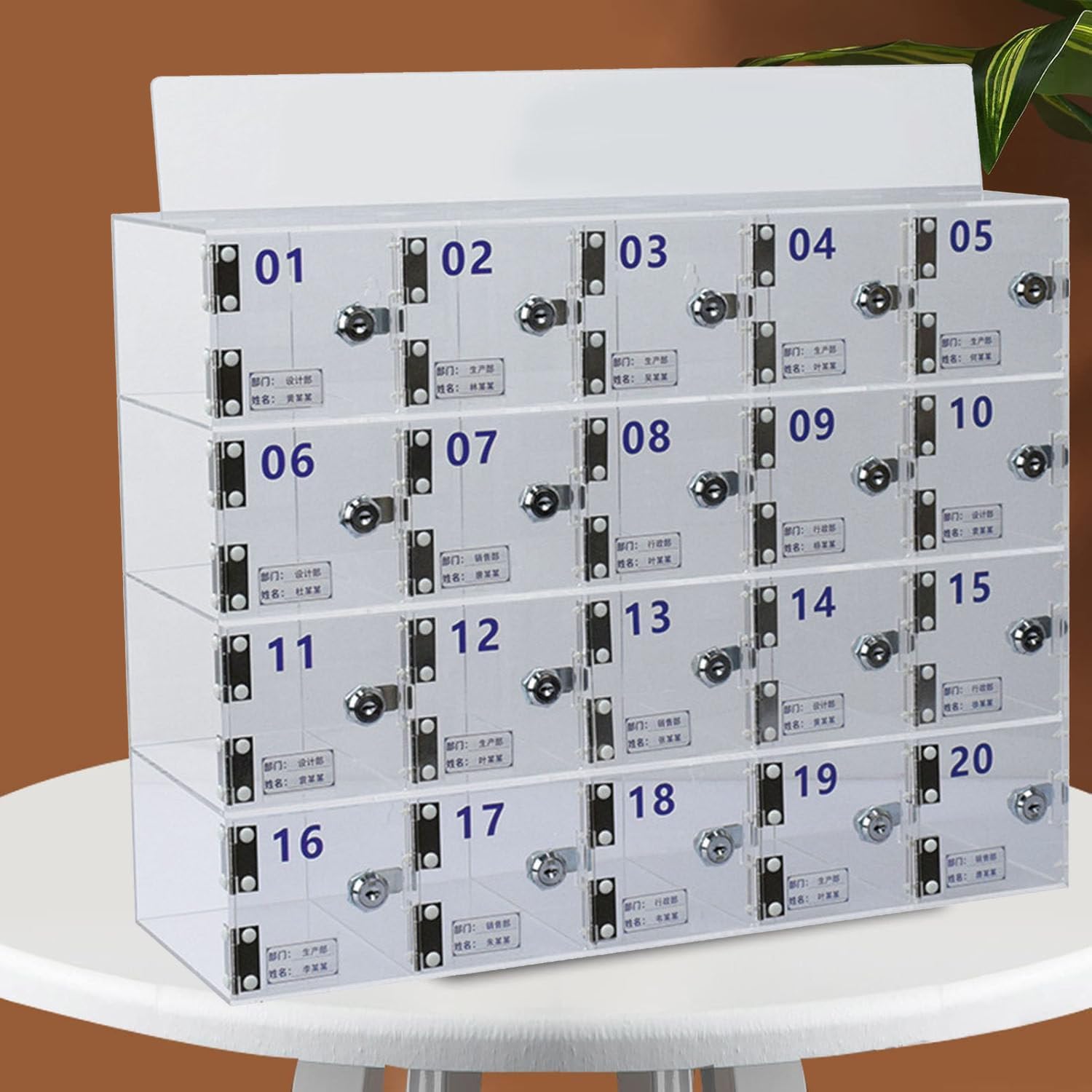 Mobile Phone Storage Box Transparent Acrylic Mobile Phone Security Locker with Key,12 Slots Wall-Mounted Cell Phone Locker, Acrylic Storage Cabinet with Locks & Keys, Clear Phone Locker Box