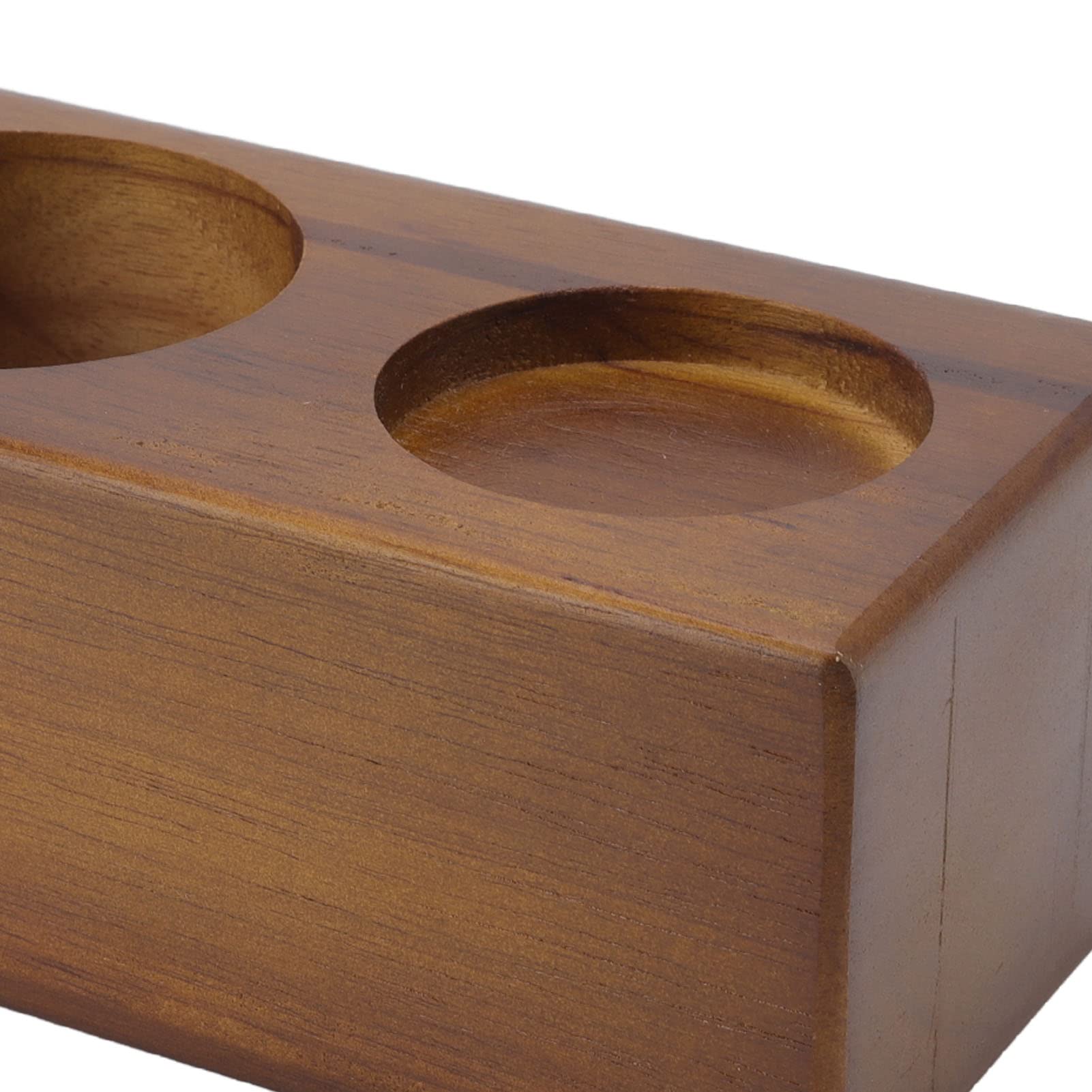 Base del Soporte de la Estación de Apisonamiento de la Barra de la Manija del Soporte del Tamper del café con Tampers del Soporte del Cartel de Madera (Marrón)