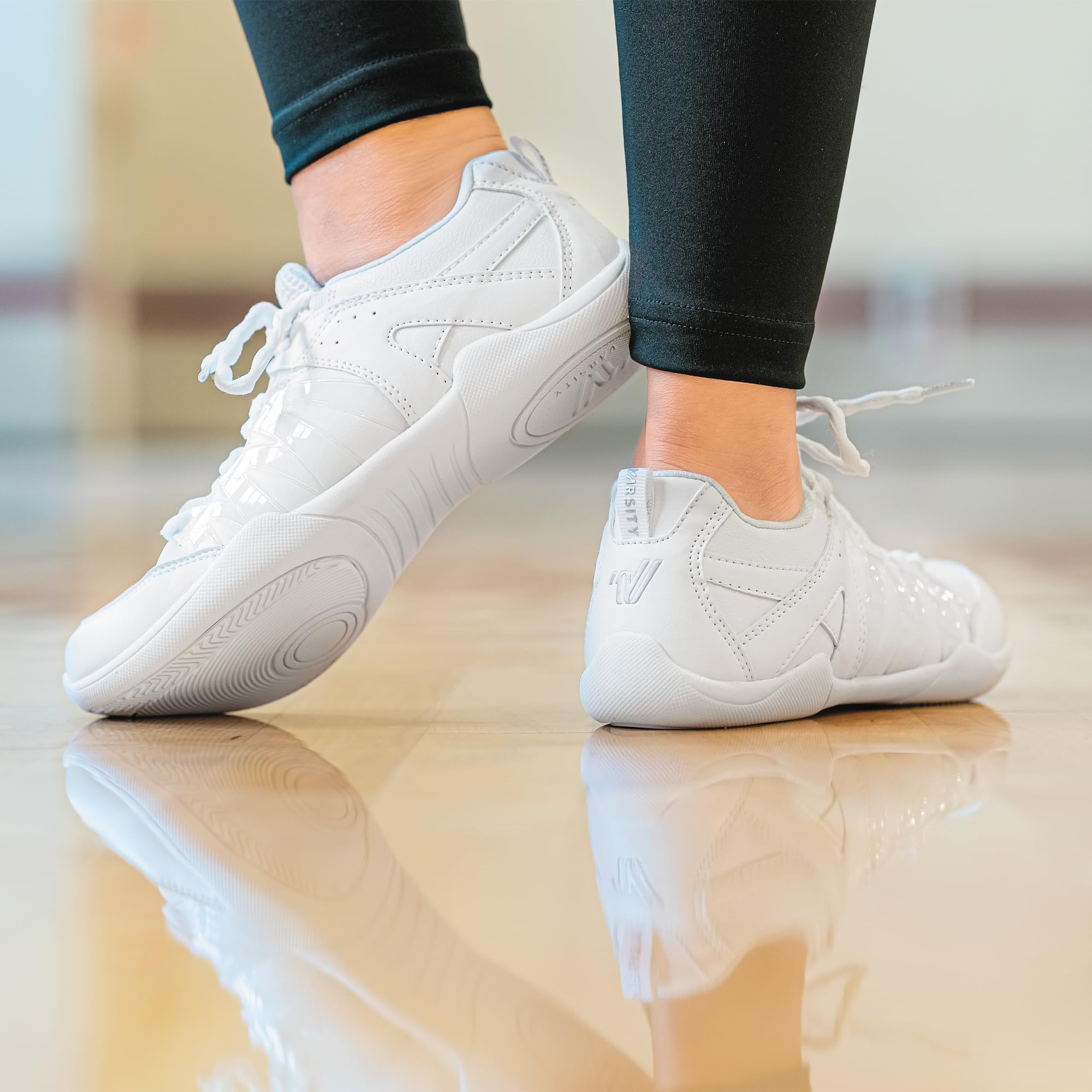 Varsity Spirit Charge Cheer Schuhe für Mädchen, leichte und langlebige weiße Cheer-Schuhe für Cheerleader und Sportler