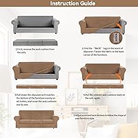 Vista 169 de WEERRW Fundas de terciopelo para sofá de 2 cojines, fundas de sofá de felpa de terciopelo de lujo de alta elasticidad, con parte inferior elástica