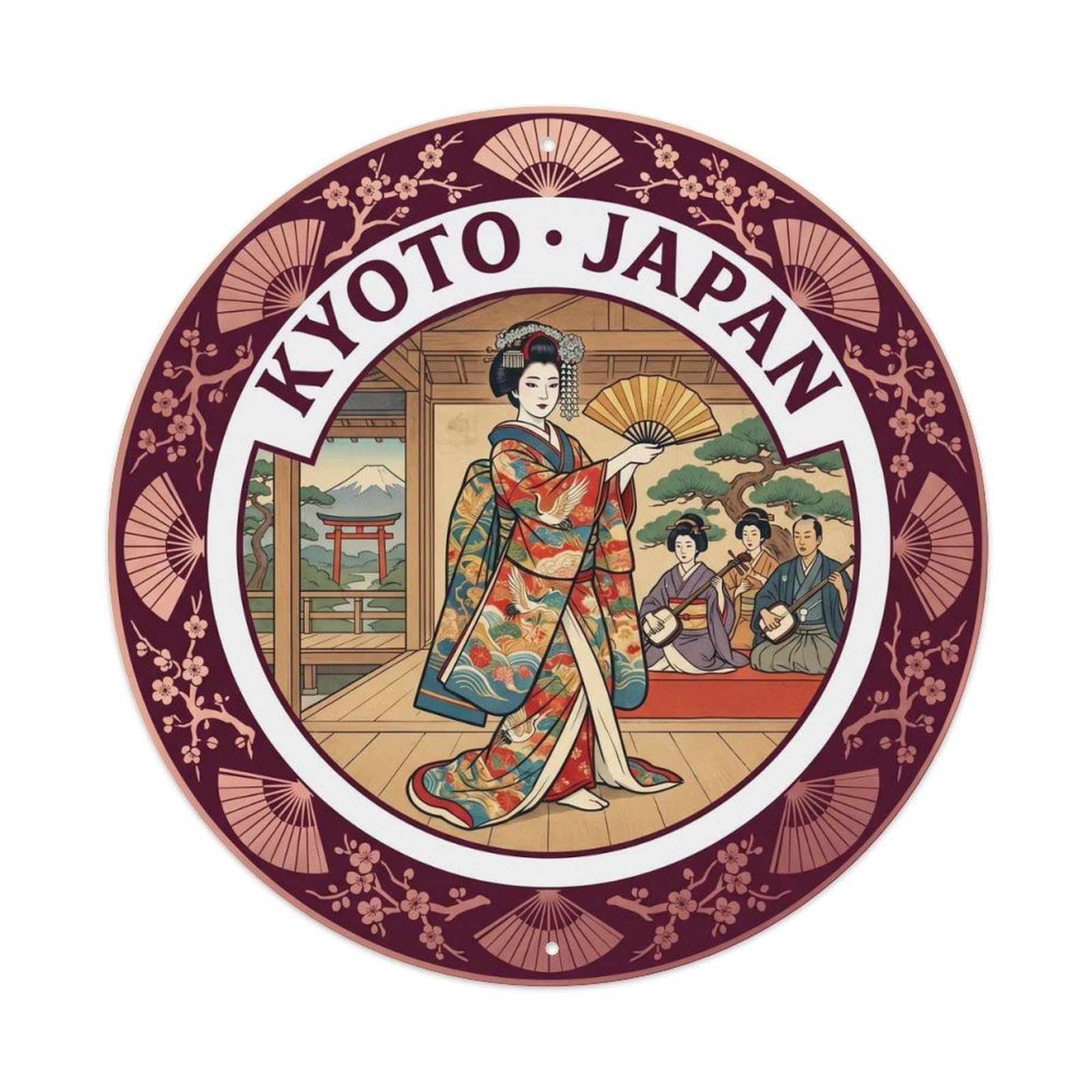 Kyoto Maiko Dance Kyo Mai Folk Culture Ritual Lantern Metal Tin Sign