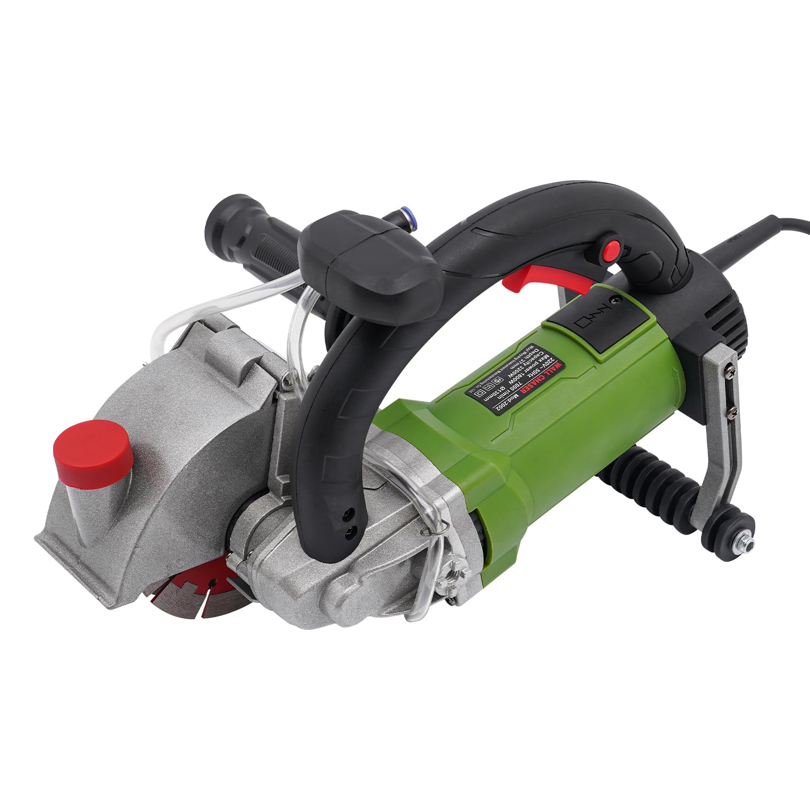 Bruzdownica murowa 1800 W, 7000 obr./min, elektryczna frezarka szczelinowa o długości 5 cali, szerokość cięcia 50 mm, głębokość piły 37 mm, frezarka do ścian, maszyna szczelinowa, piła do betonu