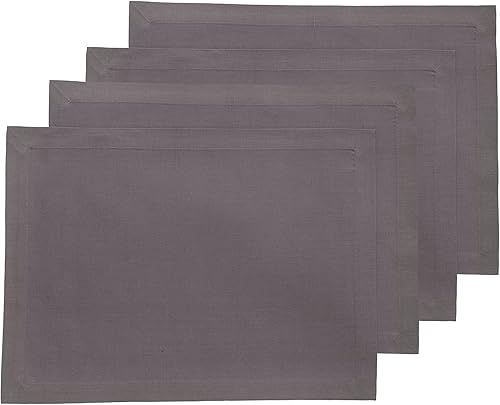 Solino Home Dru  Camino de mesa de lino de algodón Zoe y Florence, manteles individuales y servilletas de cena