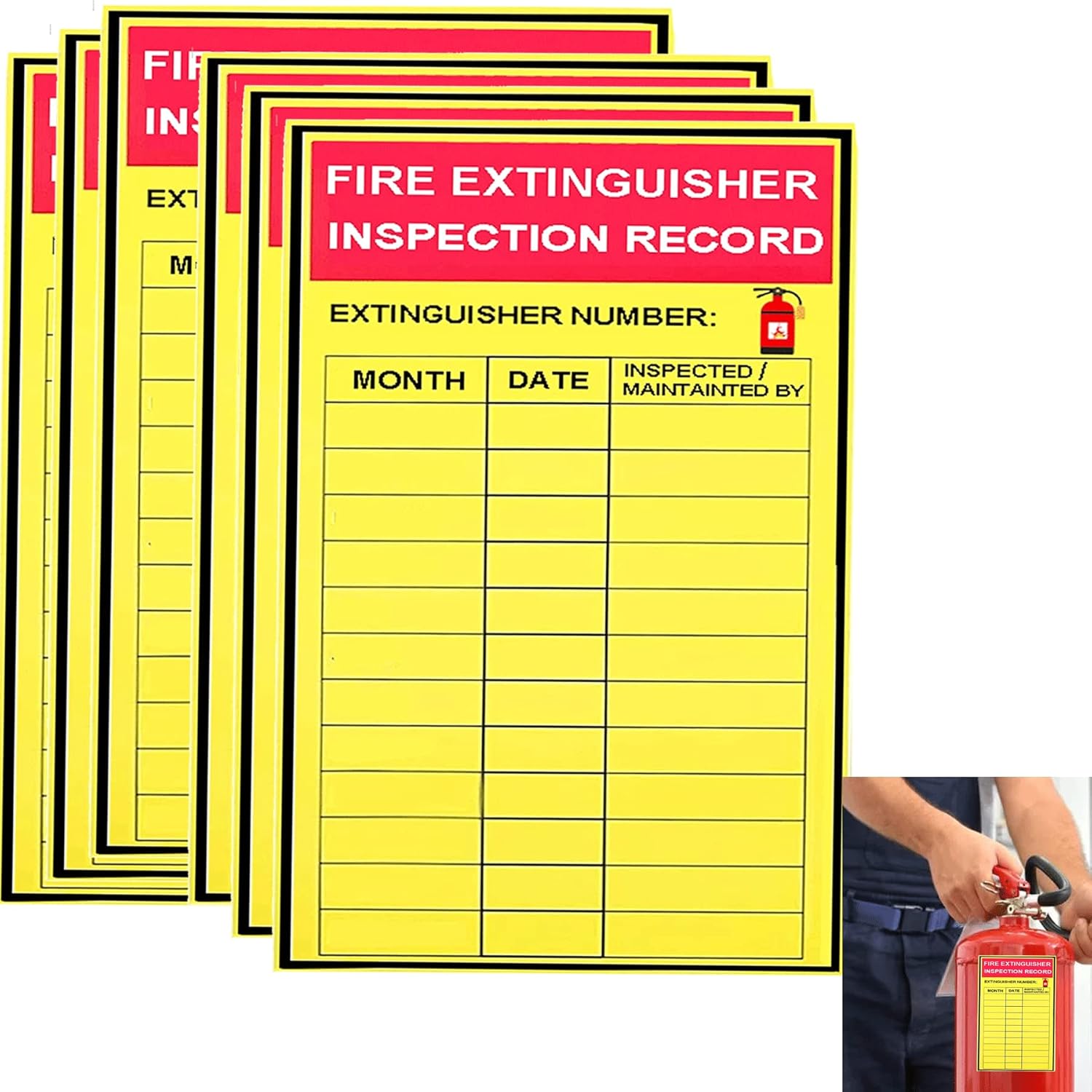 Plastic Monthly Fire Extinguisher Inspection Tags at Mary Chute blog