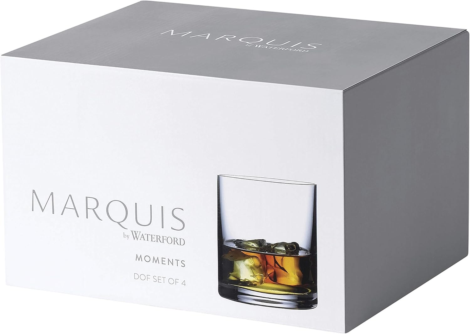 Waterford Marquis Moments Double Tumbler, 390ml, Crystal, Glass, 390 milliliters, Douoble Old Fashioned Set of 4, Clear, 18.6 (40033803)