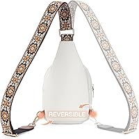 Vista 25 de Telena Bolso bandolera para mujer, bolso cruzado para mujer, cangurera de cuero vegano con correa ajustable