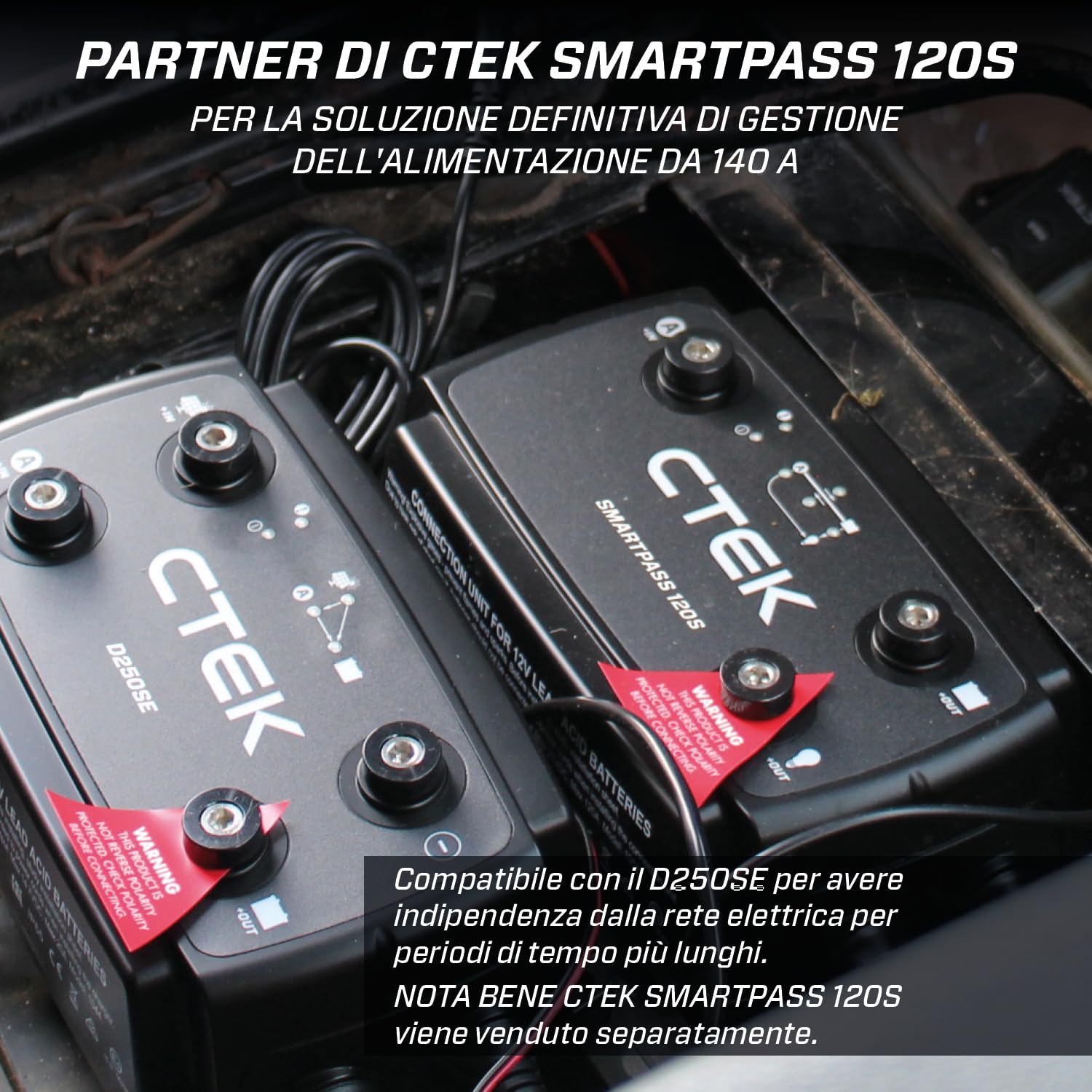 CTEK D250SE Caricabatterie 12V 20A Per Batterie Di Avviamento E Di Servizio In Camper, Camion E 4x4, Caricabatterie Solare, Manutentore Della Batteria E Compatibile Con Alternatore Intelligente