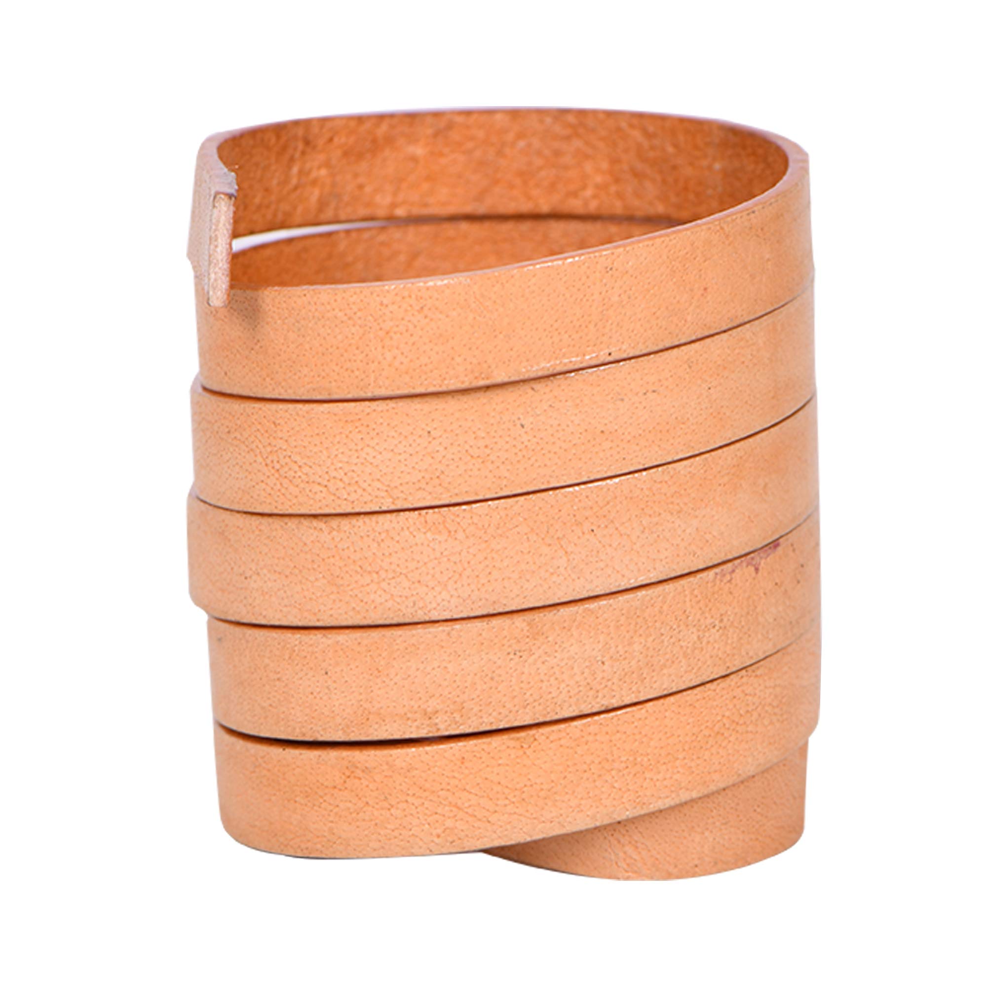 Xsotica-Flat Leather Cords 10.0 MM X 2.0 MM- 1 Yard (Natural Tan)