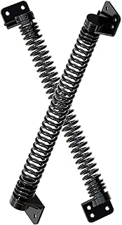 11-1/2" Black Gate Spring Fence Gate Spring Self Closing Outdoor, Fence Gate Springs Fence Gate Spring Closer for Lighter Wood Vinyl Fence, Tension Spring for Gate, 2 Pack
