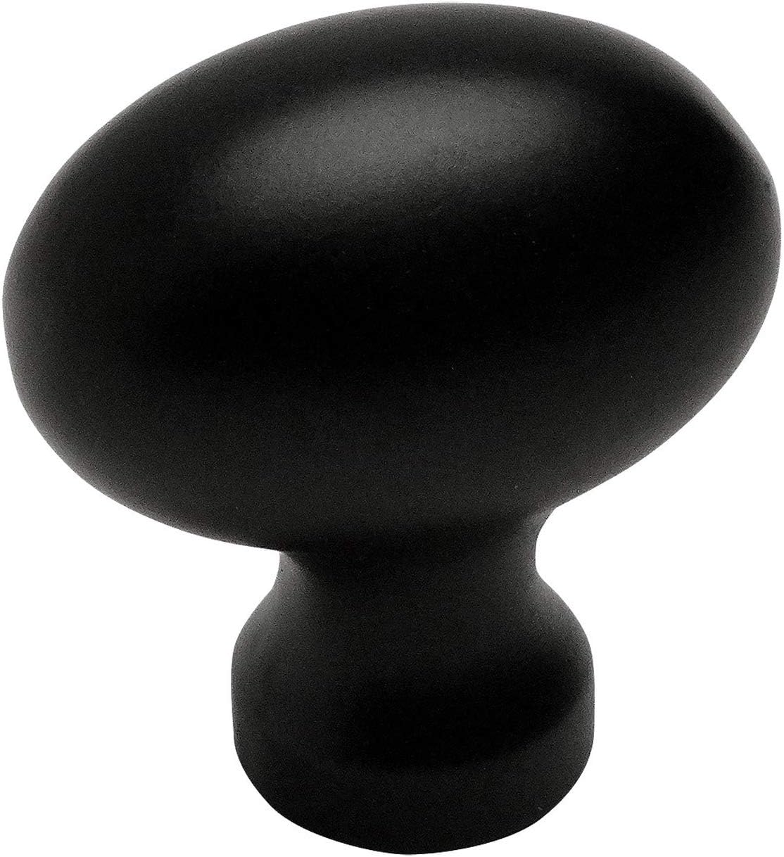 25 Pack - Cosmas 6021FB Flat Black Oval Oblong Cabinet Knob