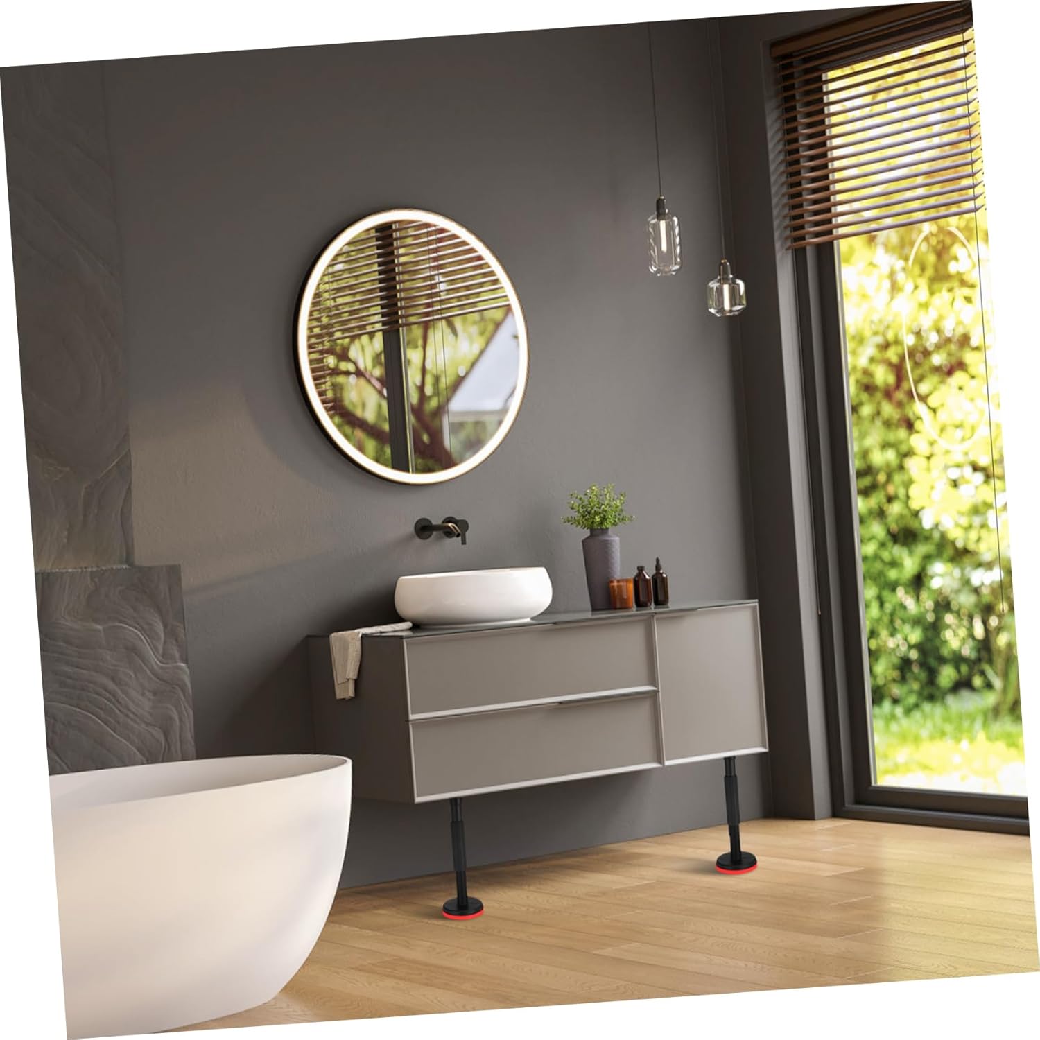 2pcs Adjustable Support Rods for Heavy Furniture Third Hand Pole Nonslip Design for Bathroom Shelves and Under Sink Support Efficient Stabilization Tool