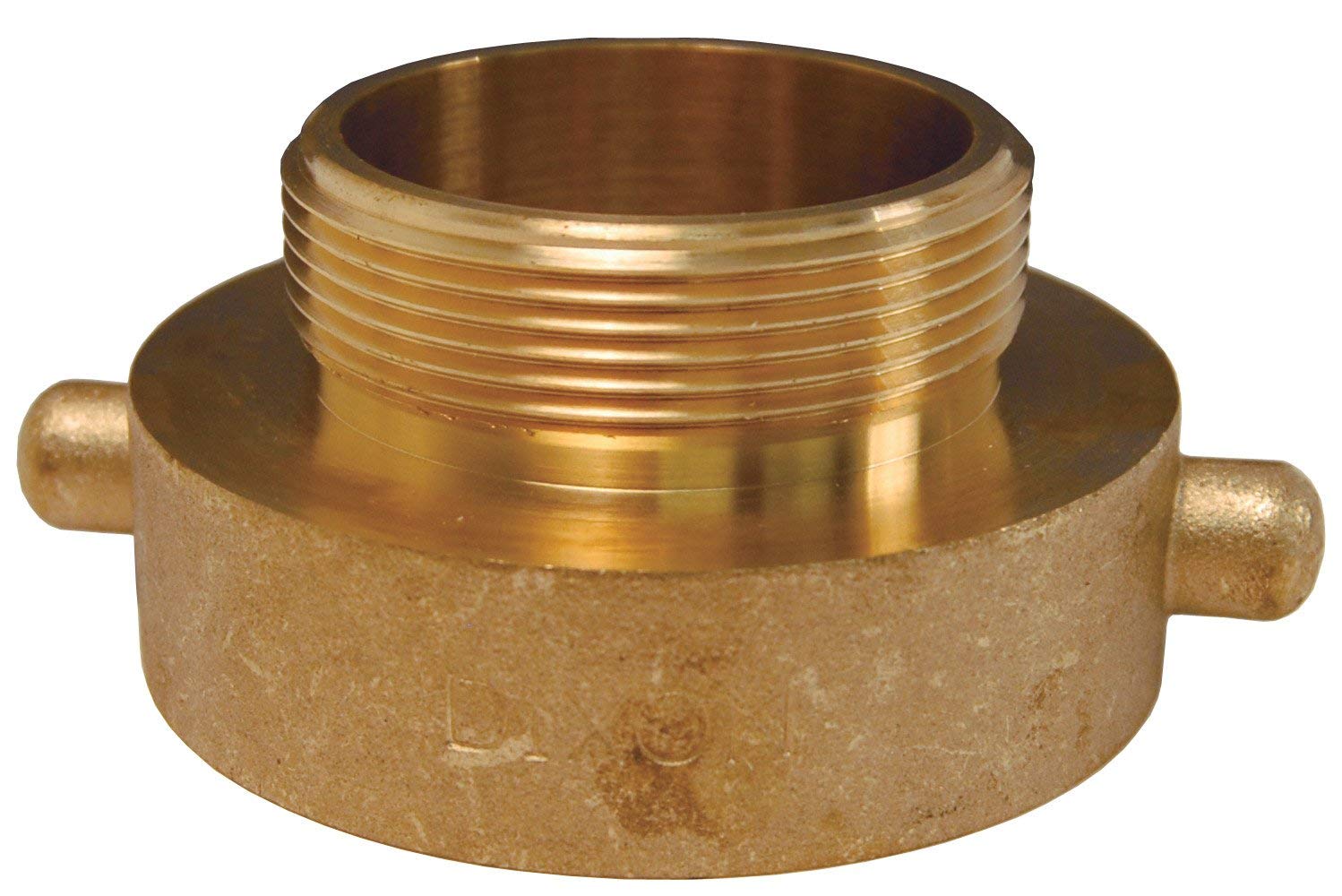 Dixon HA2520F 2 1/2" F NST x 2" M NST Hydrant Adapter Pin Lug, 2.5" ID, Cast Brass