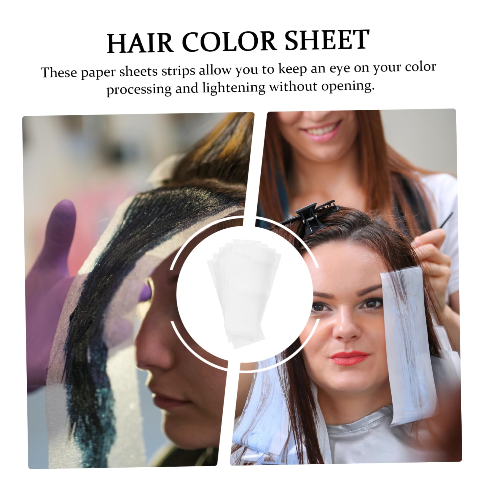 SOESFOUFU 50 Sheets Highlight Isolation Patch Hair Coloring Sheet Hair Tint Paper