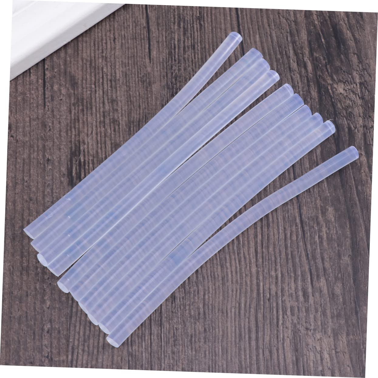 KALLORY 50Pcs Hot Melt Glue Sticks White Transparent High Adhesive Flexibility Odor Melting for Daily Repair Projects and Crafting