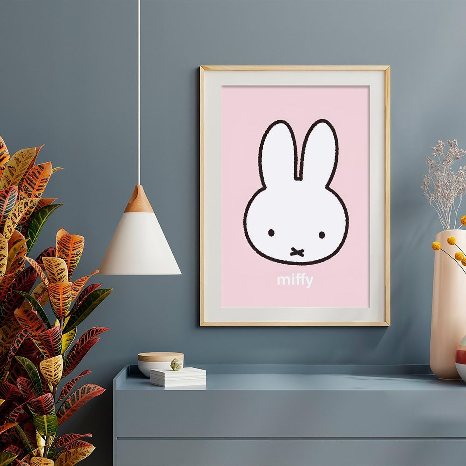 Amazon.co.jp: ミッフィー ピンク ポスター 絵画 インテリア 壁紙用