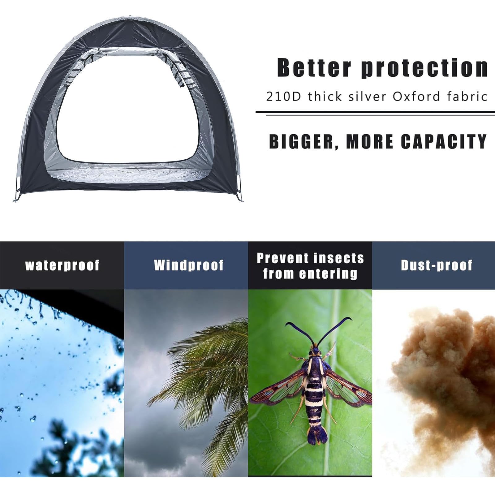 Fxiaobin Abri Velo Exterieur Peut être épissé Abri Moto Exterieur