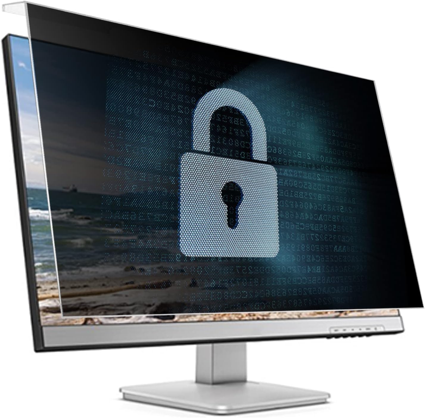 TBLOTYD Computer Privacy Screen Filter, Computer Screen Security Filter, Blue Light Reduction Widescreen Protective Film, Hanging Mount, 17-32 Inch,21.5in