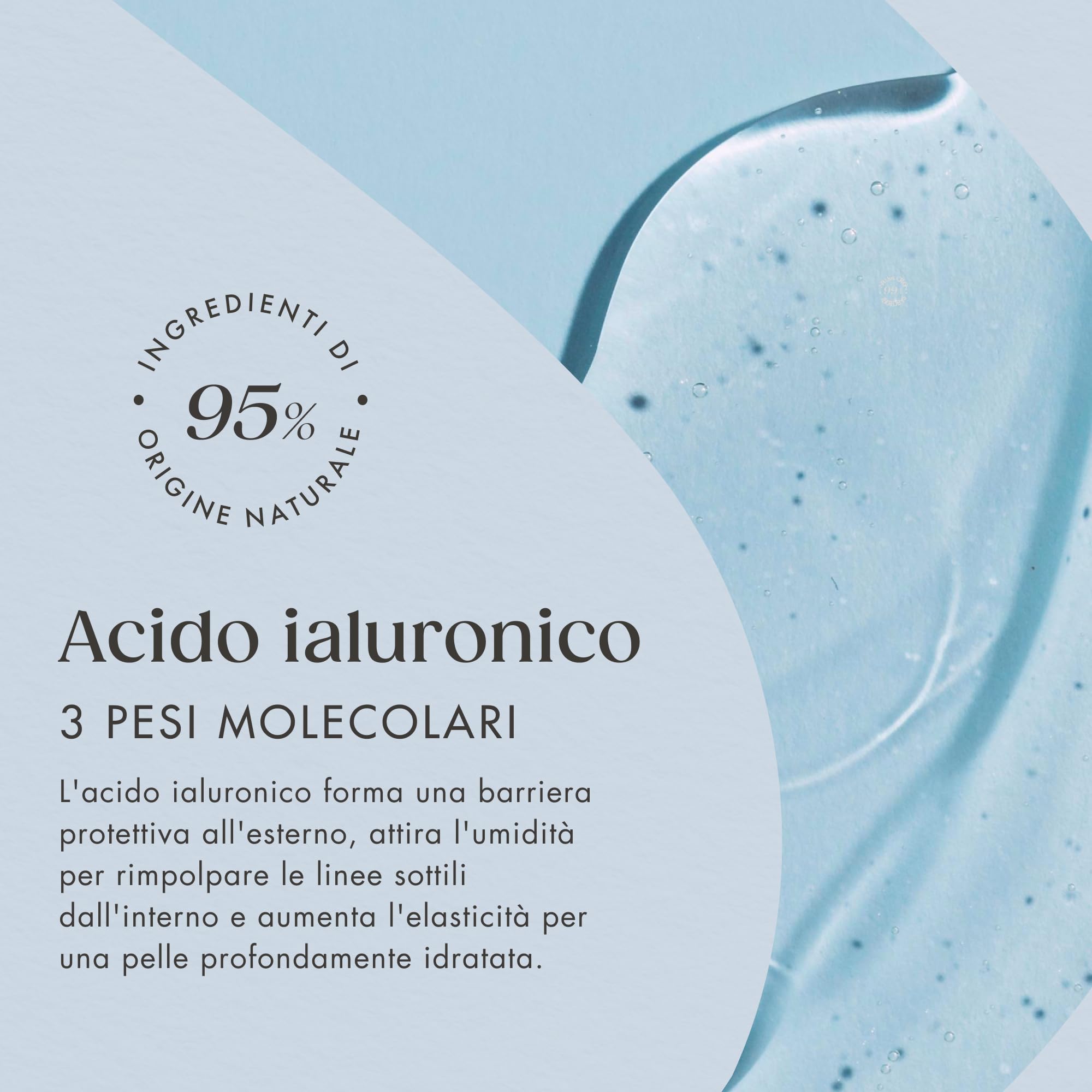 Satin Naturel Siero Acido Ialuronico ad Alta Efficacia 100 ml – Trattamento Viso Bio all’Acido Ialuronico – Siero Idratante Anti Age – Vegan – Idratazione 24 h – Cura del Viso per Donne e Uomini