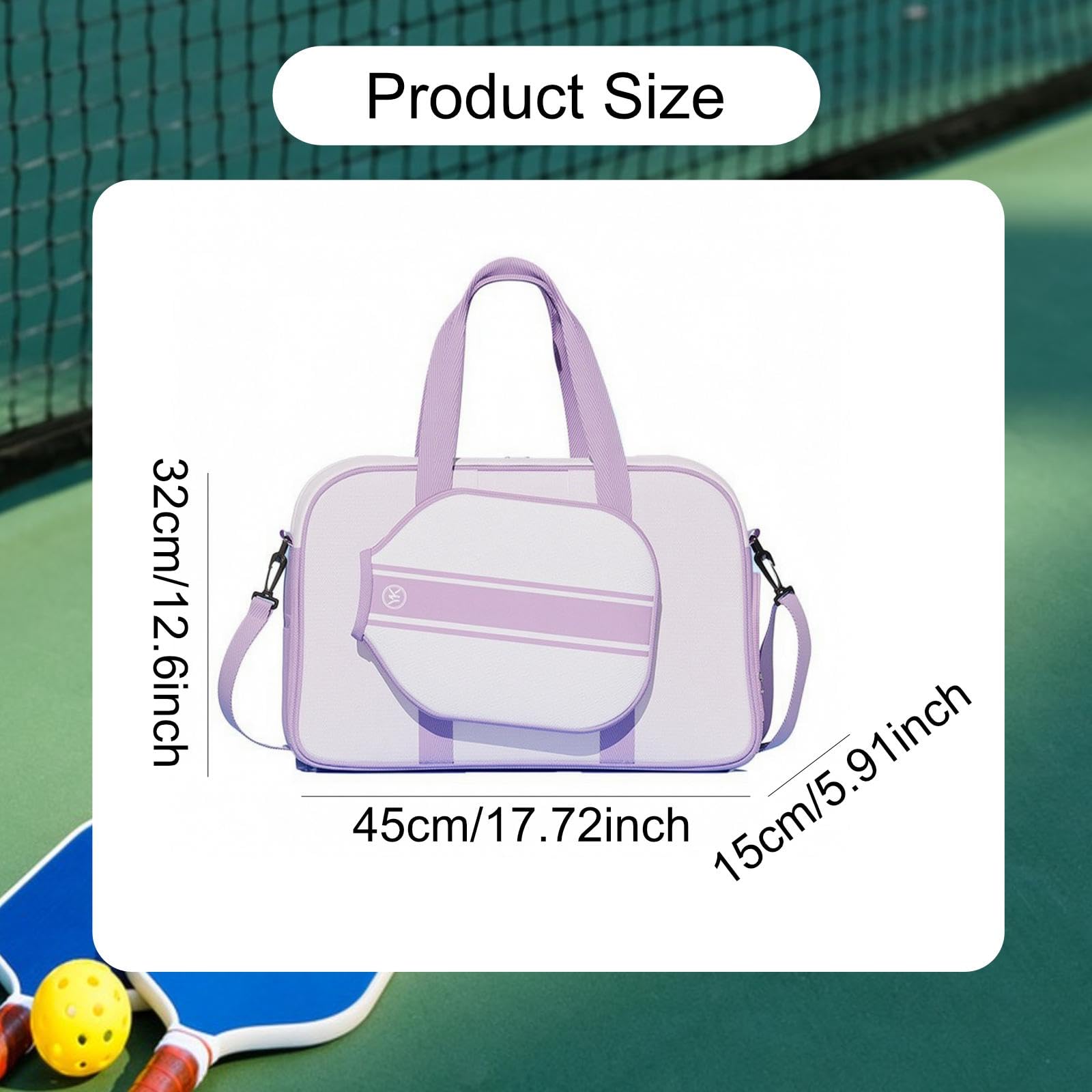 Pickleball Tragetasche mit Schultergurt, Outdoor Umhängetasche für Pickleball