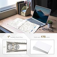 Vista 304 de Ospelelf Mini 3 Ring Binder, 2 Inch, Cute Pink Marble Binder for 5.5" x 8.5" with 5 Tab Dividers, File Folder Labels and Low Profile Clipboards