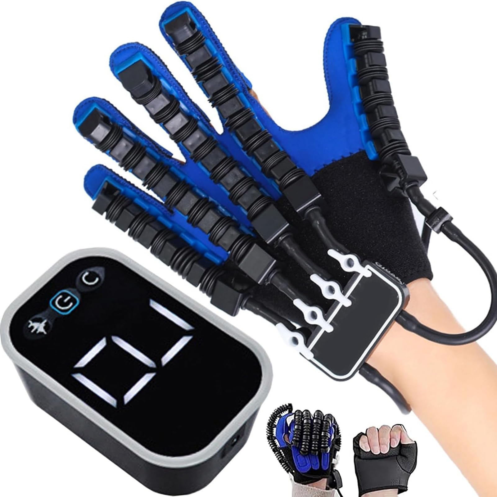 Guantes De Rehabilitación Robótica,hemiplejía Y Accidente Cerebrovascular Órtesis De Dedo,Equipo De Entrenamiento Para Aliviar Calambres(Right,X-Large)