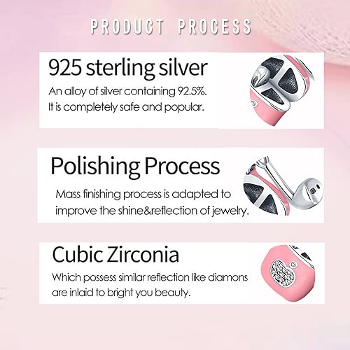 Miniatura 5 de LNQOBU Happy Life - Colgante para pulseras de abalorios, plata de ley 925 para mujer y niña (con un espaciador de cuentas)