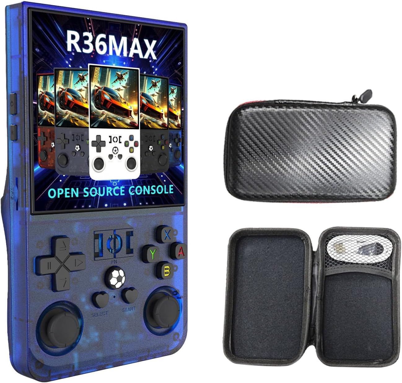 R36MAX レトロゲームコンソール 4 インチ画面 4000mAh 大容量バッテリー 64 ギガバイトのゲームプレーヤー子供用ビデオプレーヤー子供用